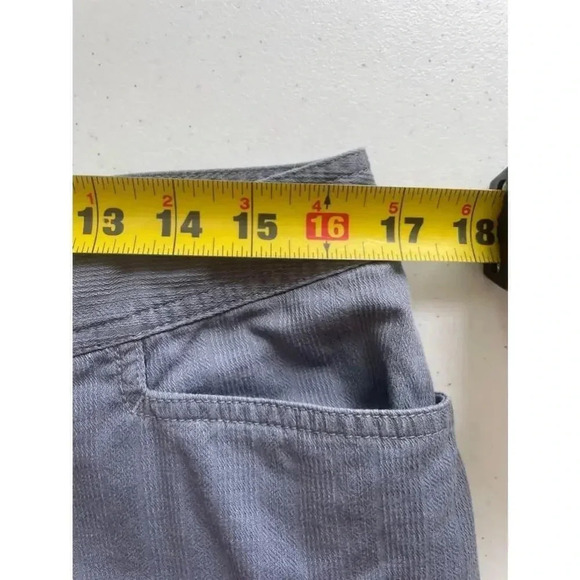 J Jill Blue 100% Cotton Textured Capri Pants Genuine Fit Below Waist 12 EUC 0304 - Picture 9 of 12